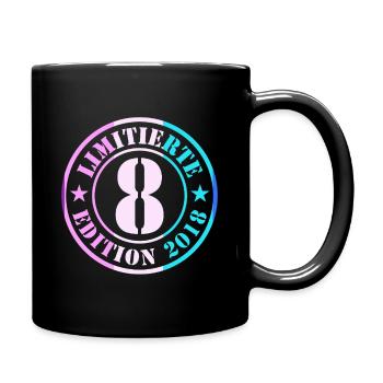 8th Birthday Young Girls - Full Colour Mug - black - Right