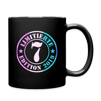 7th Birthday Boy Girl - Full Colour Mug - black - Right