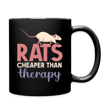 Rat, house rat, rat owner, rat lover - Full Colour Mug - black - Right
