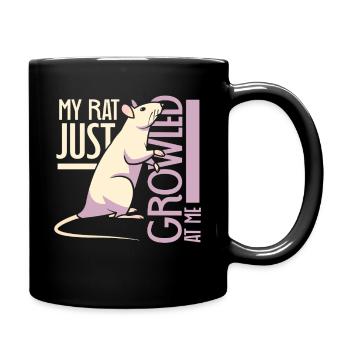 Rat, house rat, rat owner, rat lover - Full Colour Mug - black - Right