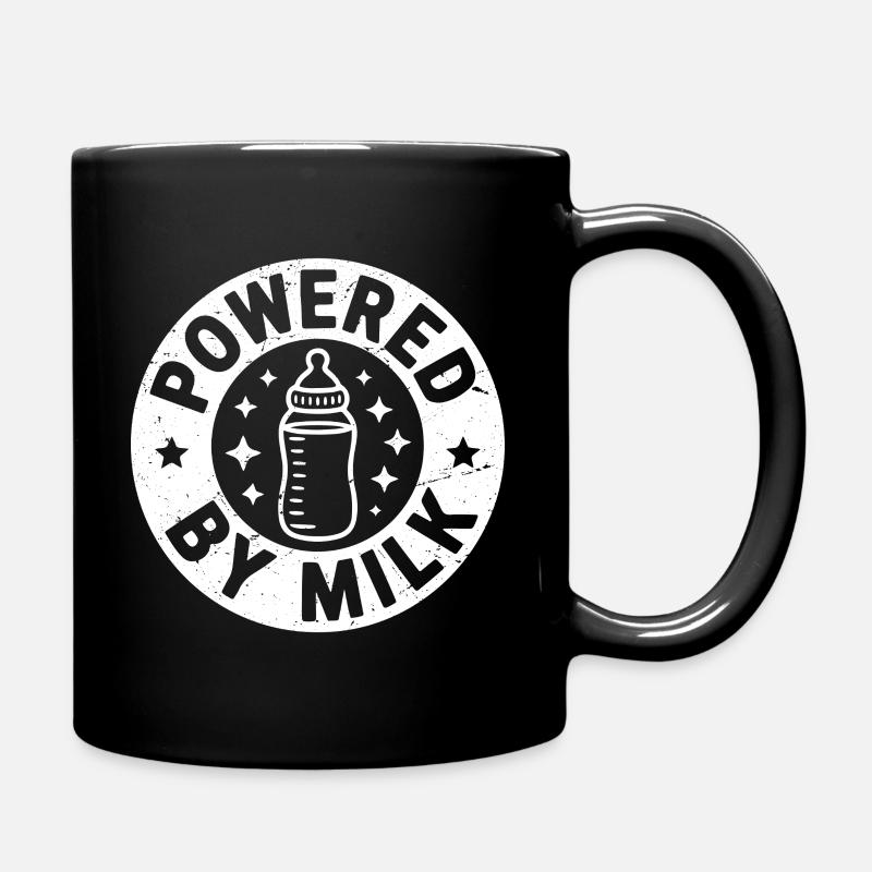 powered by milk - Full Colour Mug - black