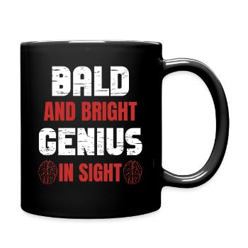 Bald Bright Genius - Full Colour Mug - black - Right