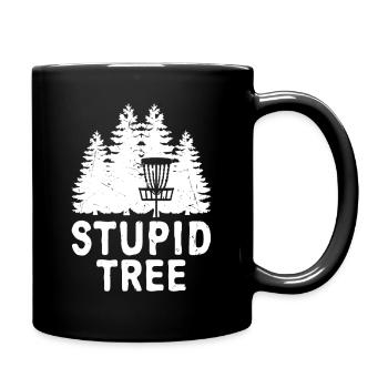 Stupid Tree Disc Golf Tee - Full Colour Mug - black - Right