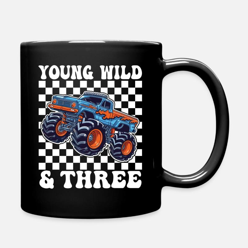 Young Wild & Three Monster Truck - Tasse einfarbig - Schwarz