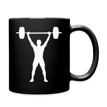 Haltérophilie Silhouette Entraînement avec poids - Mug uni - noir - Droite