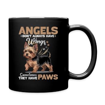 Yorkshire Terrier Yorkie Dog Breed - Full Colour Mug - black - Right