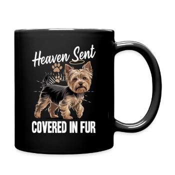 Yorkshire Terrier Yorkie Dog Breed - Full Colour Mug - black - Right