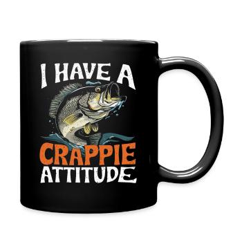 Crappie Attitude Fischdesign - Tasse einfarbig - Schwarz - Rechts