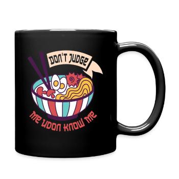 Don't judge me ramen - Full Colour Mug - black - Right