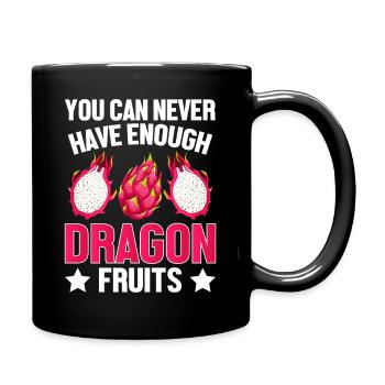 Enough Dragon Fruit Design - Full Colour Mug - black - Right