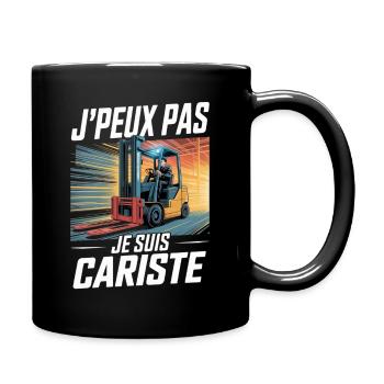 T-Shirt Humour Cariste Chariot Élévateur Cadeau - Mug uni - noir - Droite