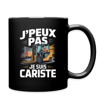 T-Shirt Cariste Homme Funny Chariot Élévateur  - Mug uni - noir - Droite