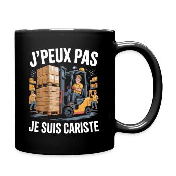 T-Shirt Humour Métier Cariste Cadeau Original  - Mug uni - noir - Droite