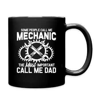 Mechanic Dad: The Most Important Call - Full Colour Mug - black - Right