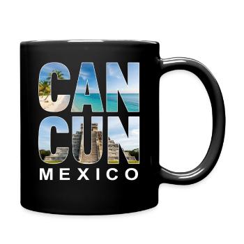 Cancun Mexico - Tasse einfarbig - Schwarz - Rechts