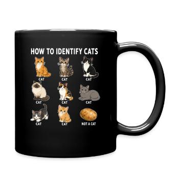 Comment reconnaître les chats : diagramme drôle de chat - Mug uni - noir - Droite