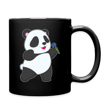 Panda Dart Dartpfeil Sport - Full Colour Mug - black - Right