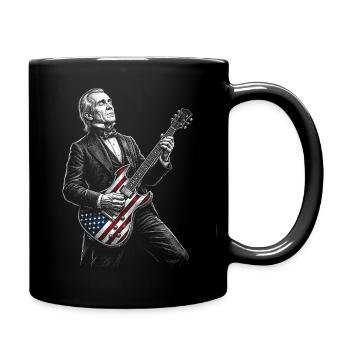 James K. Polk jouant de la guitare - Mug uni - noir - Droite