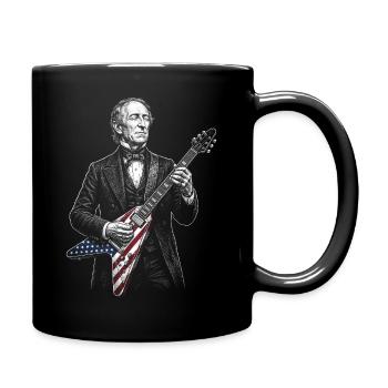 John Tyler Playing Guitar - Full Colour Mug - black - Right