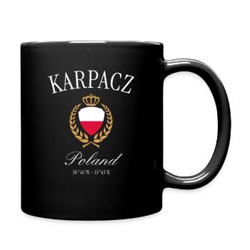 Karpacz Poland Coat of Arms Crown – Travel Souvenir - Full Colour Mug - black - Right