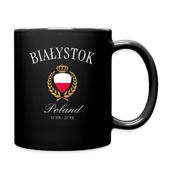 Białystok Poland Coat of Arms Crown – Travel Souvenir - Full Colour Mug - black - Right