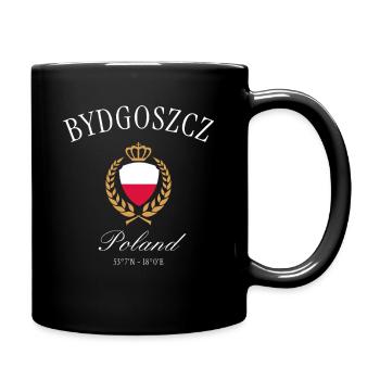 Bromberg Polen Wappen Krone – Reise Souvenir - Tasse einfarbig - Schwarz - Rechts
