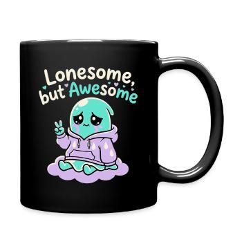 Fantôme Solitaire - Mug uni - noir - Droite
