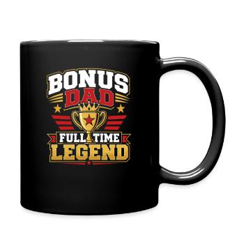 Bonus Dad Dad Family Funny Stepdad Gift - Full Colour Mug - black - Right