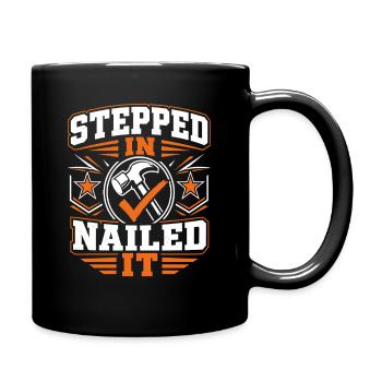 Stiefvater Handwerker Lustiges Geschenk - Tasse einfarbig - Schwarz - Rechts