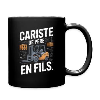 T-Shirt Cariste Famille Original Cadeau Humour  - Mug uni - noir - Droite