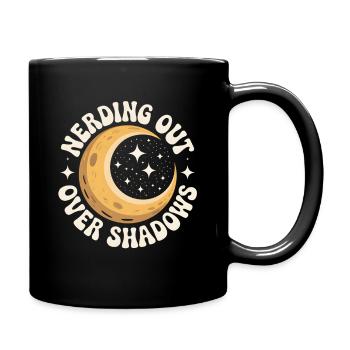 Schatten-Nerd | Sonnenfinsternis - Tasse einfarbig - Schwarz - Rechts