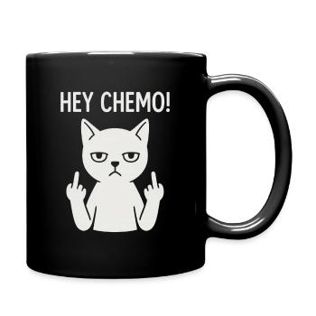 Freche Chemo-Unterstützungskatze - Tasse einfarbig - Schwarz - Rechts