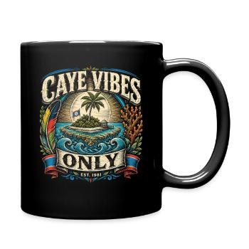 Belize Root Caye uniquement vibrations - Mug uni - noir - Droite