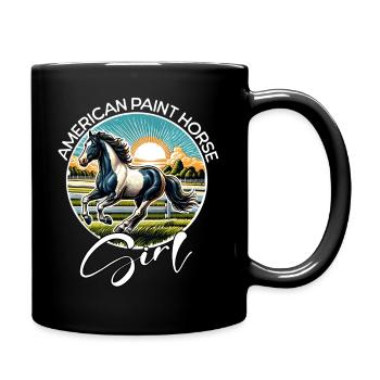Paint Horse Mädchen Paint Horse - Tasse einfarbig - Schwarz - Rechts