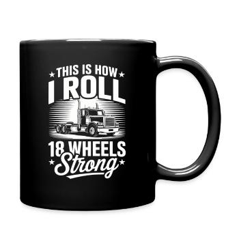 Conduisant cadeau de camion drôle - Mug uni - noir - Droite