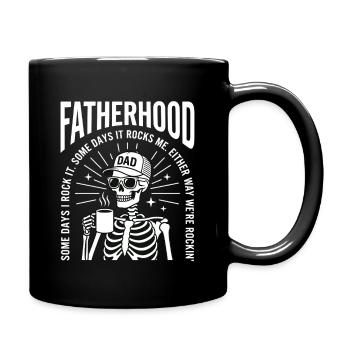 La paternité bouleverse parfois la fête des pères Papa - Mug uni - noir - Droite