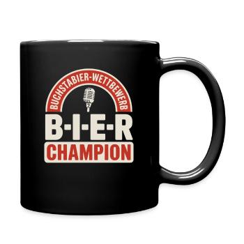 Bier Buchstabierwettbewerb Malle Party JGA Herren - Tasse einfarbig - Schwarz - Rechts