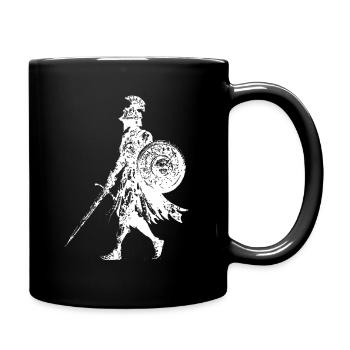Épée Bouclier Silhouette de Chevalier - Mug uni - noir - Droite