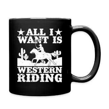 L’équitation de rodéo tout ce que je veux, c’est de l’équitation western - Mug uni - noir - Droite
