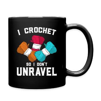 Crochet & Chill – crochet au lieu de paniquer - Mug uni - noir - Droite