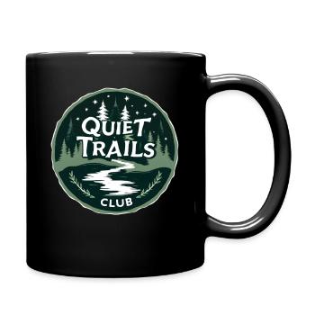 Quiet Trails Club Langsames Wandern Wald - Tasse einfarbig - Schwarz - Rechts
