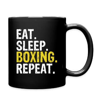 Eat Sleep Boxing Repeat Graphic Tee - Mug uni - noir - Droite