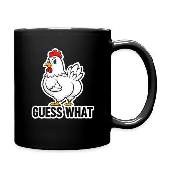 Devine quoi, t-shirt Poulet Cartoon - Mug uni - noir - Droite