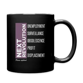 Anti AI Industrial Revolution - Tasse einfarbig - Schwarz - Rechts