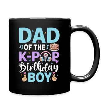 Dad of The K-Pop Birthday Boy - Tasse einfarbig - Schwarz - Rechts