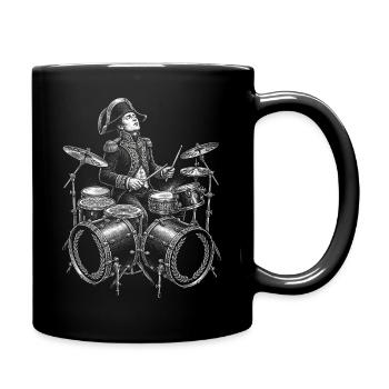 Napoleon spielt Schlagzeug. - Tasse einfarbig - Schwarz - Rechts