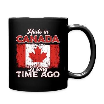 Fabriqué au Canada Il y a longtemps Racines canadiennes - Mug uni - noir - Droite