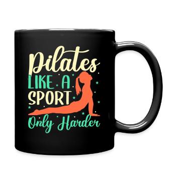 Yoga Pilates comme un sport Yoga drôle - Mug uni - noir - Droite
