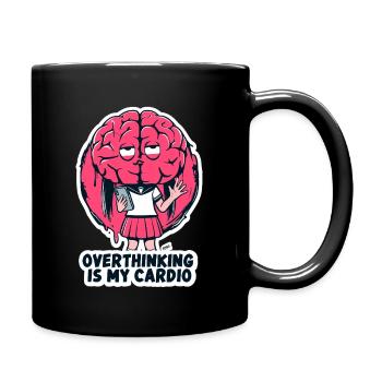 Trop réfléchir au cerveau cardio - Mug uni - noir - Droite