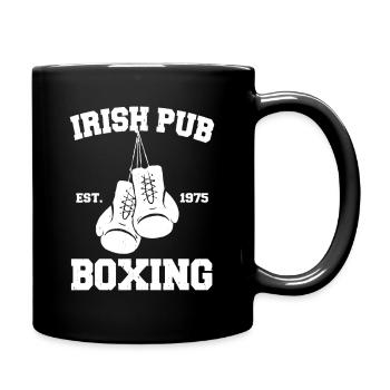 Irish Pub Boxing Vintage Emblem - Full Colour Mug - black - Right
